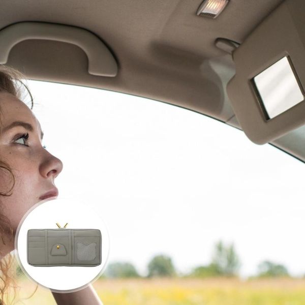 

storage bags 1pc durable car sun visor pouch fashion auto cards organizer