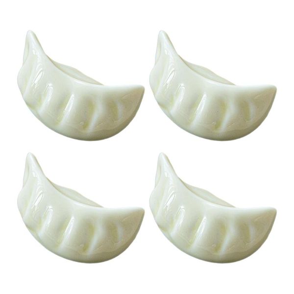 

chopsticks 4pcs ceramic rests home decorative storage holders (white)