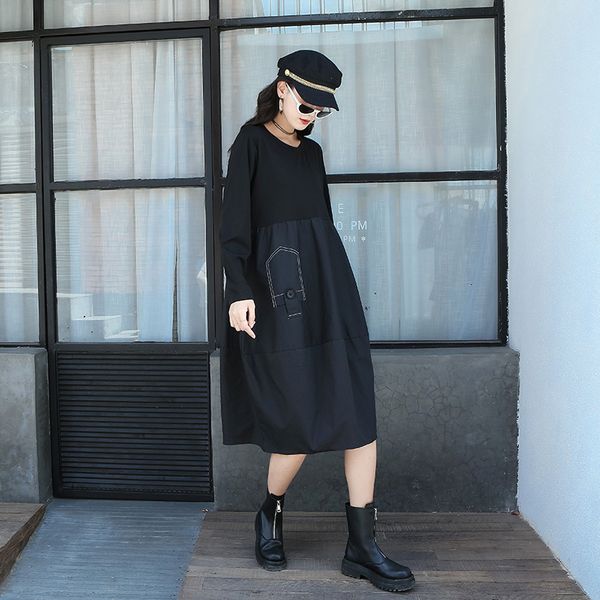 

dress retro mode around the neck tightness t387, Black;gray