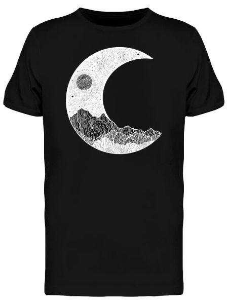 

Crescent Lunar Portrait Men's Tee -Image by Shutterstock, White;black