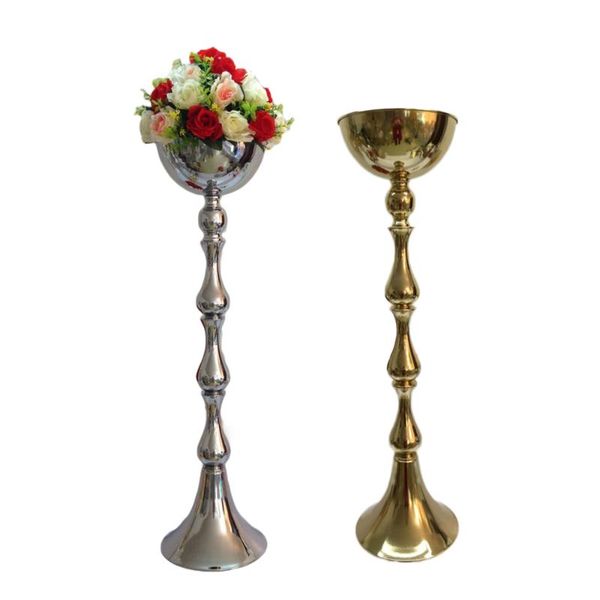 

vases 10 pcs flower vase metal flowers stand rack wedding table centerpiece pillar floor pot event road lead for party home decoration