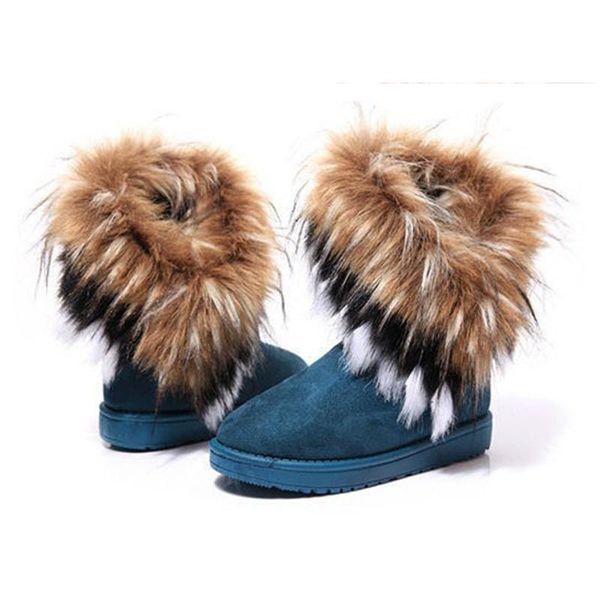 

boots tassel women shoes nice autumn winter warm high long snow artificial fur leather a131, Black