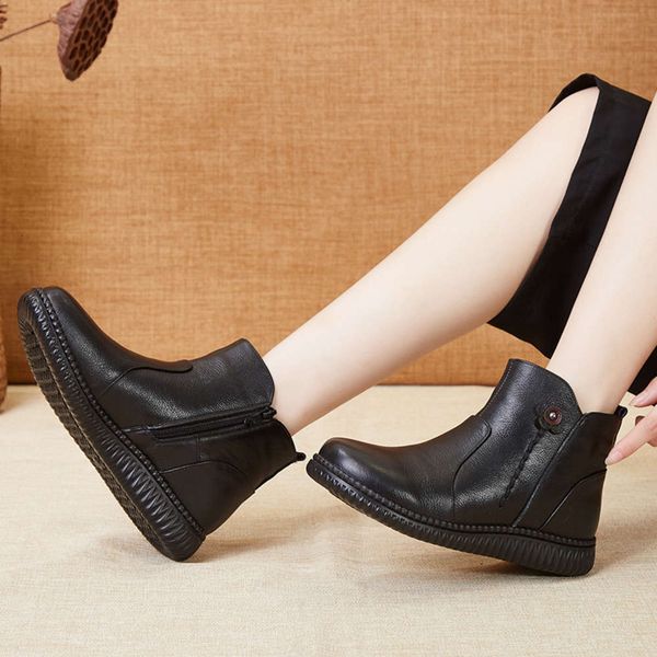 

Casual shoes Middle aged and old women's cotton shoes in winter IN47 64H5, Black