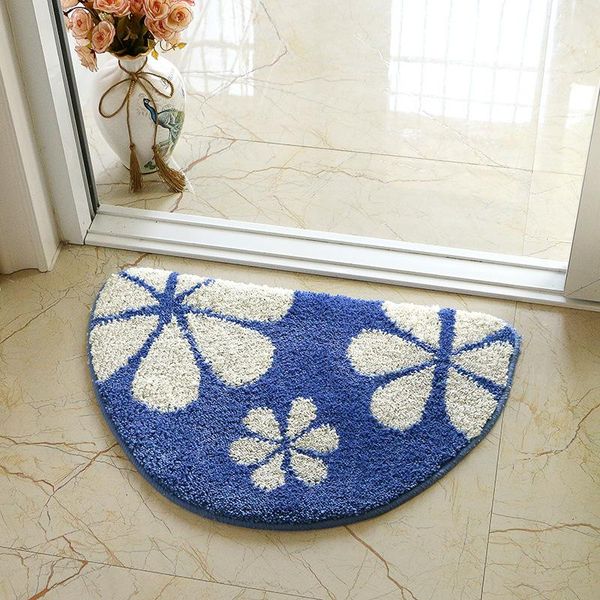 

semicircle anti slip absorbent mat bedroom kitchen door bathroom bath mats