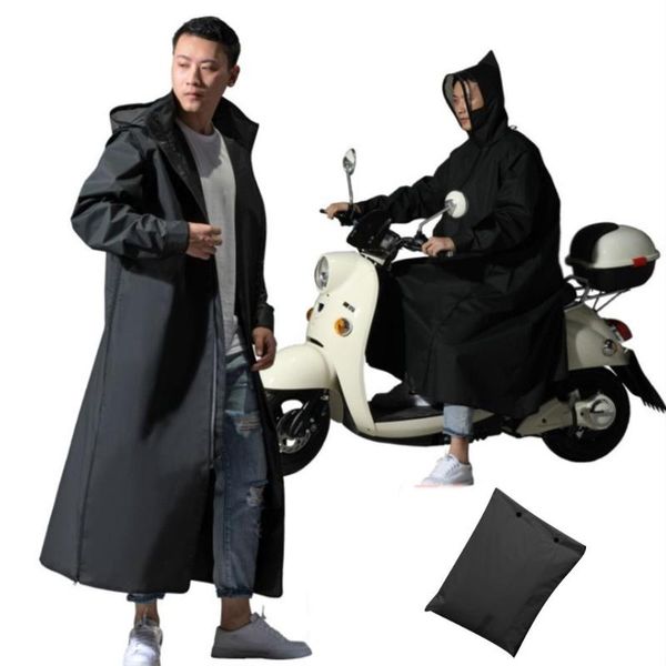 

raincoats motorcycle rainwear eva raincoat zipper hooded poncho long style rain jacket for women/men bicycle coat hiking
