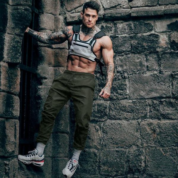 

men's pants street style sports spring and summer daily out of the slim casual cargo pan clothing, Black