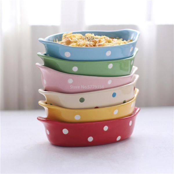 

bowls ceramic creative baked rice plate baking pan cheese grilling bowl japanese oven microwave household
