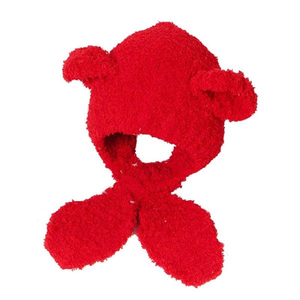 

caps & hats fashion winter baby hat with earflaps toddler boys girls cute ears for children warm beanie bonnet cap knitted fleece, Yellow