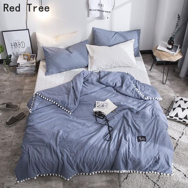 

comforters & sets soft summer cool quilt washed simple modern design air conditioner thin blanket kids patchwork comfortable comforter
