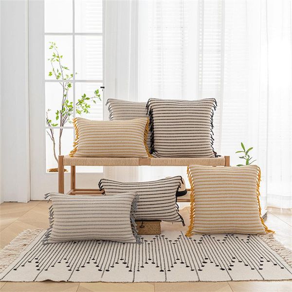 

cushion/decorative pillow nordic style cushion cover 45x45cm/30x50cm polyester cotton throw knitted case for neutral home sofa decor