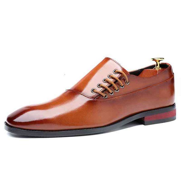 

dress shoes fashion business men classic leather 's suits slip on oxfords size 37-48 ttxu, Black
