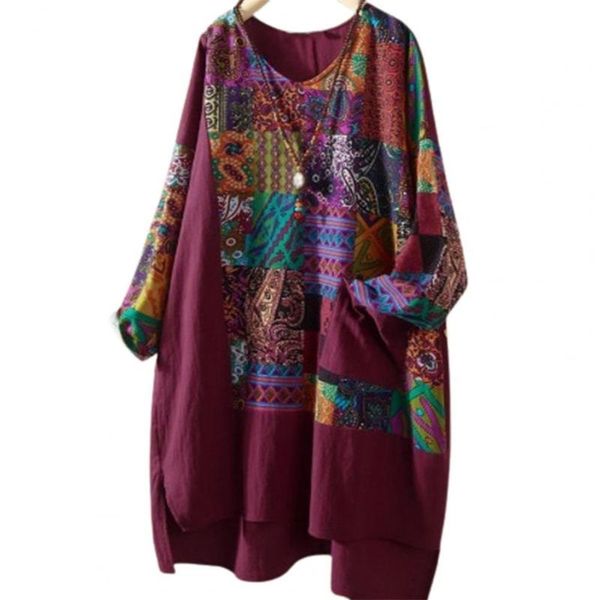 

women's blouses & shirts lady shirt colorful print casual round neck autumn clothing 2021 for daily wear blouse women blusas, White