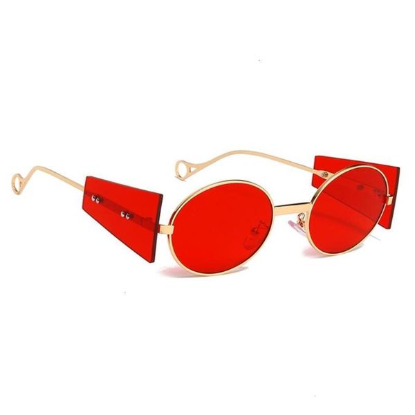 

sunglasses 2021 fashion vintage steam sunglasses men brand designer round hip hop punk sun women metal steampunk glasses male, Black