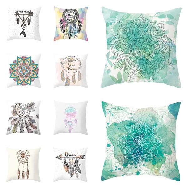 

cushion/decorative pillow minimalist mandala flower stylish square sofa cushion cover 45x45 cm case bedroom living room comfortable home dec