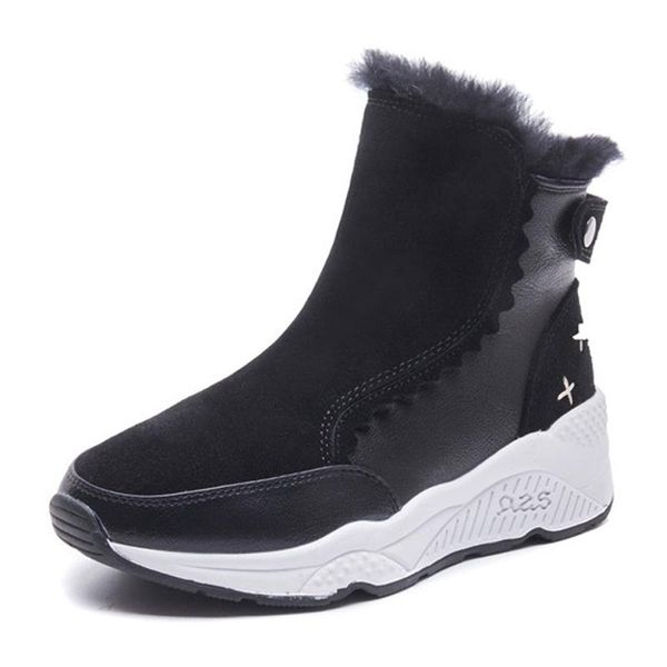 

boots winter 2021 short snow women's casual warm and velvet, Black