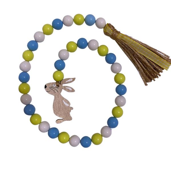 

party decoration wood bead garland with tassels farmhouse beads rustic country decor kid room wall hanging ornament easter home
