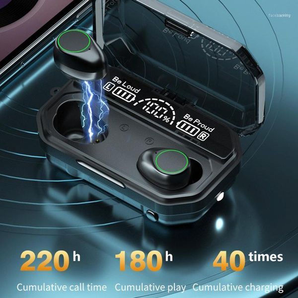 

tws wireless bluetooth 5.1 touch control in-ear earphone with power display11