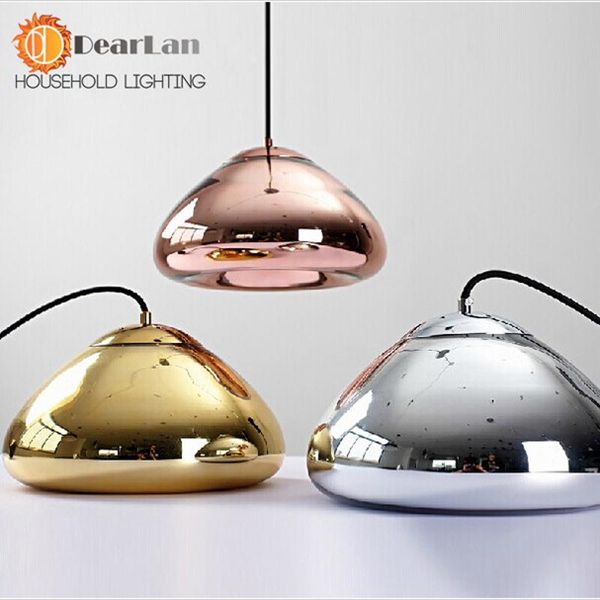 

brass bow golden glass pendant lamps modern plated lights foyer lamp loft silver copper dining room