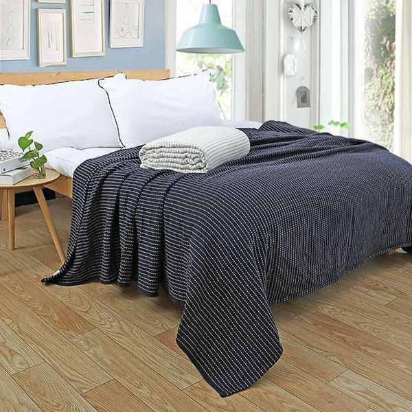 

comforters & sets stripe cotton blanket summer towel quilt super soft sofa throw blankets large bedspread bedding bed cover double king cove