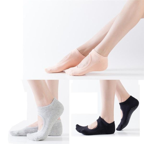 

sports socks 1 pair women sport anti-slip cotton finger-separated yoga ladies ballet dance #3f21, Black