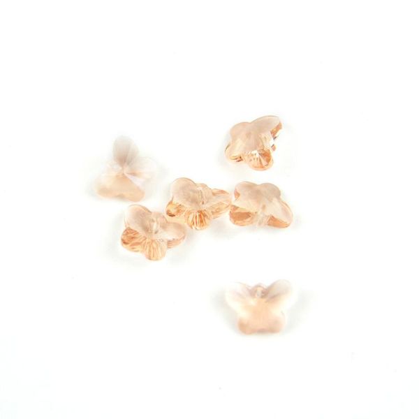 

crystal butterfly shape beads waterpink color glass octagon pendants 200pcs 14mm in one hole for wedding/home decoration chandelier