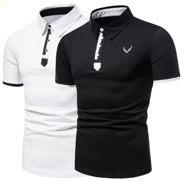 

2021 crop classic t-shirt fashion camisas de hombre fitness ropa de hombre short sleeve men clothing collared designers mens polo t shirt me, White;black