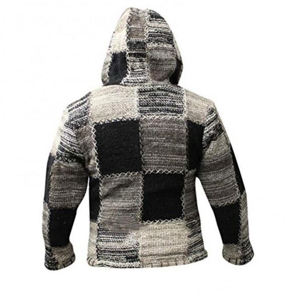 

men's jackets casual knitted coat jacket long-sleeved ethnic color block cotton blended with pockets daily outdoor hooded, Black;brown