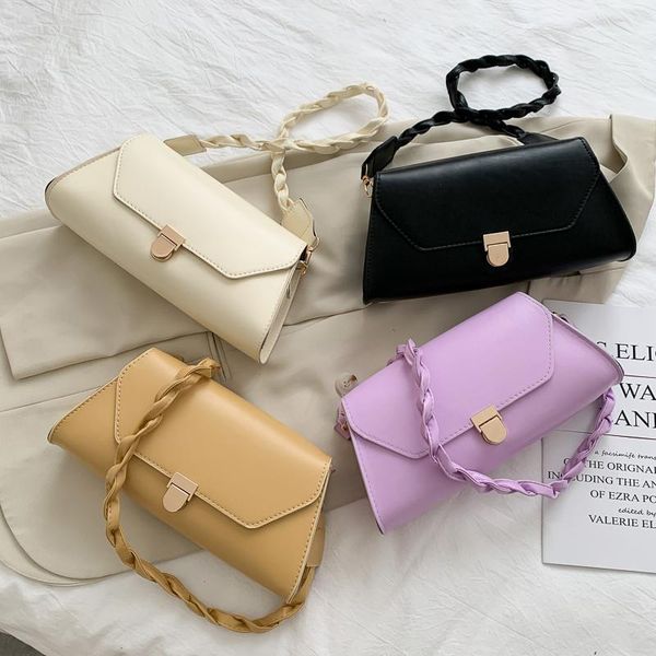 

pu texture fashion single shoulder bag versatile cross arm women's designer's small square bags