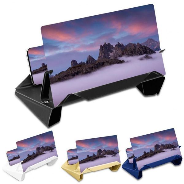 

12-inch 9d eye protection faux leather phone screen magnifier with stand bracket mobile accessories cell mounts & holders