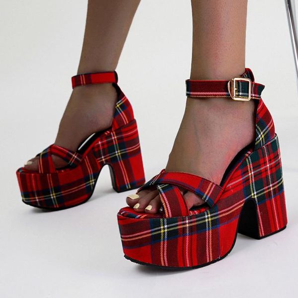 

dress shoes brand design fashion for women block heels mixed color open toe ankle strap platform sandals summer, Black