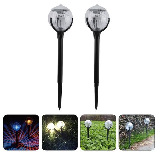 

lawn lamps 2pcs solar light colorful lighting powered led garden decor