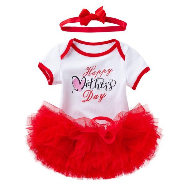 

girl's dresses happy mother's day gift for born baby girl dress infant cotton romper short sleeve girls bodysuit crawling clothes, Red;yellow
