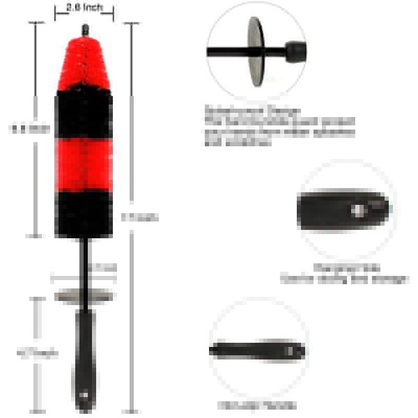 

car beauty brush set wheel and tire rim cleaning spacedetail short handle sponge