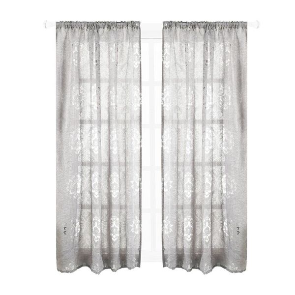 

curtain & drapes bedroom gift home decoration bubble shape durable screening jacquard rural modern living room window simple cut flower