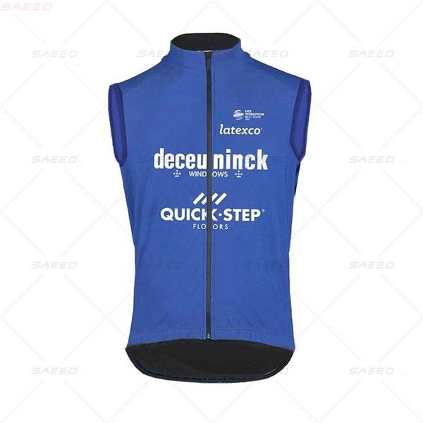 

racing sets 2021 quick step pro team cycling vest windproof breathable bicycle sleeveless mesh, Black;blue