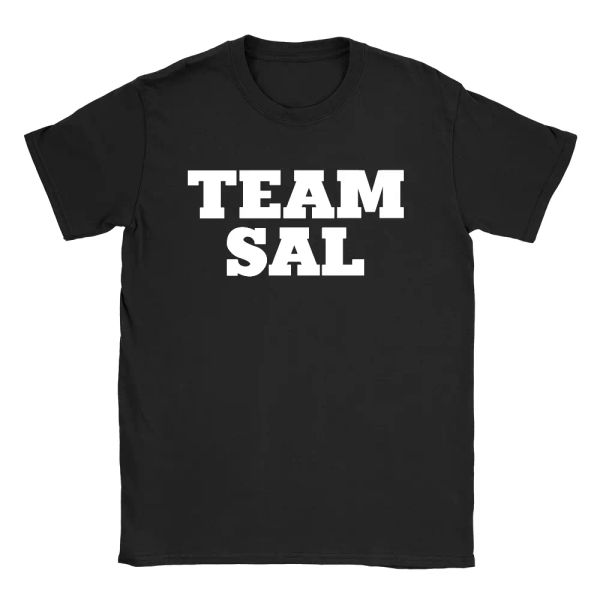 

team sal mens t-shirt impractical jokers slogan gift present for dad, White;black