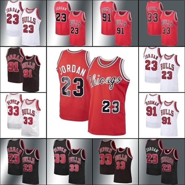 

09michael kid\rjordon\rchicago\rbulls jersey dennis scottie rodman 33 pippen michael mj czcz ness hardwood\rbasketball jerseys, Black