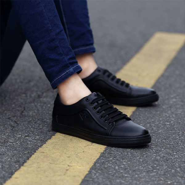 

mens shoes winter new mens casual shoes black shoes korean trend joker leather