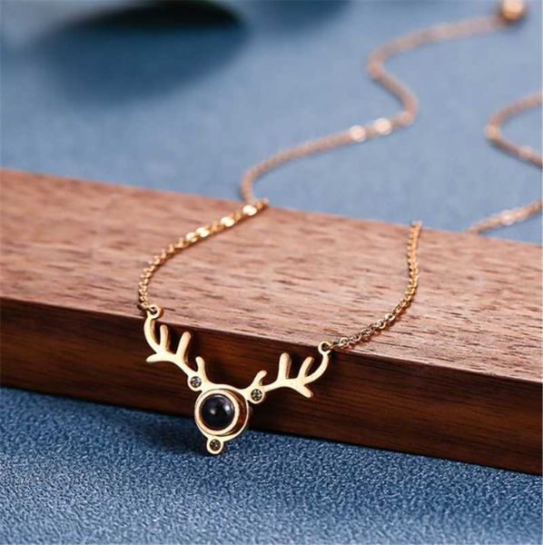 

pendant necklaces 316l stainless steel projection necklace 100 languages i love you titanium no fade, Silver