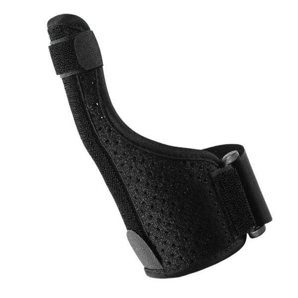 

thumb splint sports hand guard stabilizer breathable spacer fabric fix adjustable palm protector wrist support, Black;red