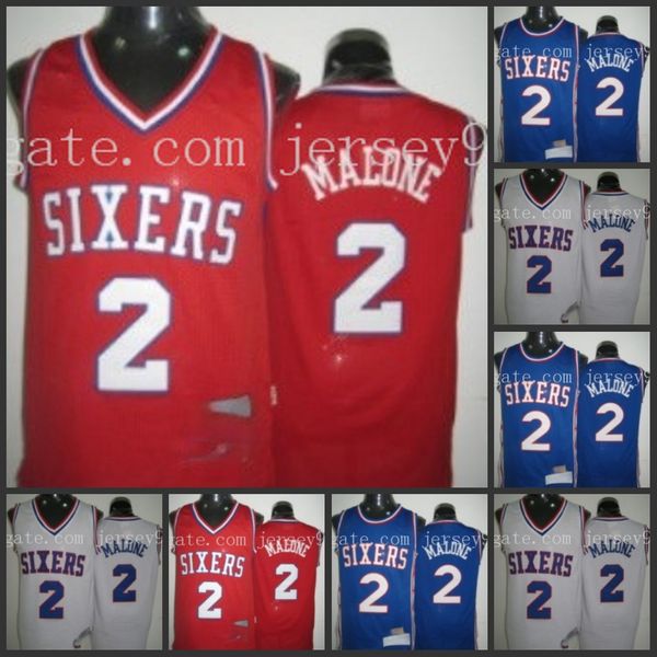 

philadelphia 76ers men 2 moses malone jersey, Black