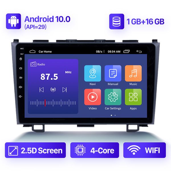 Android 10 2 + 32G Auto Lettore dvd Radio di Navigazione GPS Per Honda CR-V 3 RE crv 2006-2011 Multimedia doppio Din QLED Unità di Testa