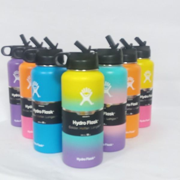 

water bottles hydroflash - bottle with vacuum insulation, stainless steel double glass, for outdoor sports, 32 ounces / 40