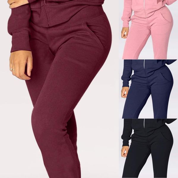 

women's pants & capris warm-lined track jogger fleece fitness, Black;white