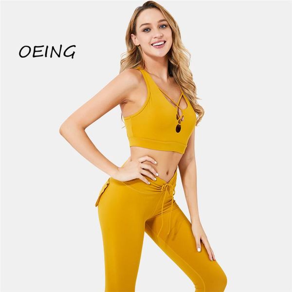 

yoga outfit entgoing two piece set women sports bra lounge wear workout clothes for
