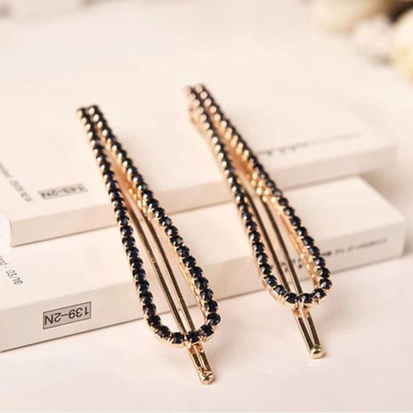 

hair clips 1pc crystal rhinestone black white barrette women hairpins