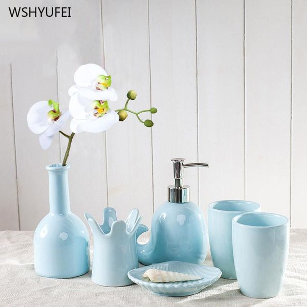 

bath accessory set wshyufei creative european bathroom wash ceramic kit washing tools lotion bottle mouthwash cup soap dish