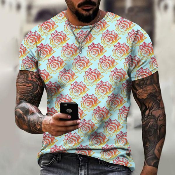 

men's t-shirts in 2021 graphic clothes gradient conch alternative t-shirt round neck women child short sleeves casual soft asian, White;black