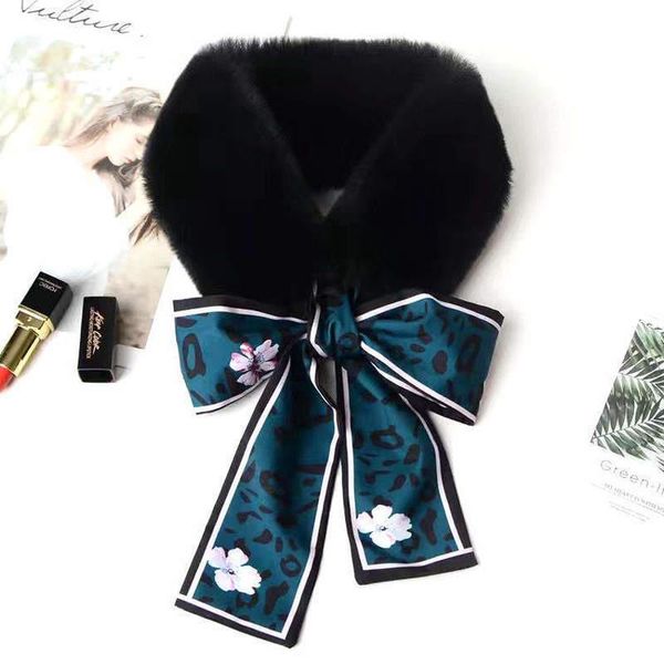 

scarves 2021 fashion soft women faux fur collar scarf plush neck warmer winter shawl wrap girl children muffler, Blue;gray