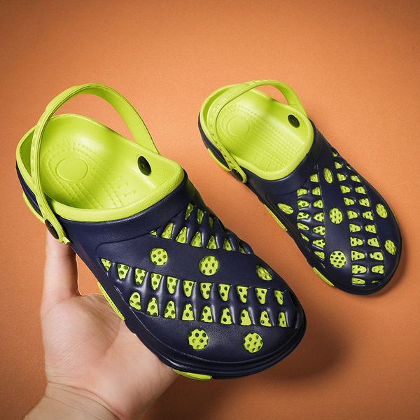 

new casual summer hole shoes men clogs comfortable men beach slippers breathable swimming beach sandals for men sandalias hombre, Black